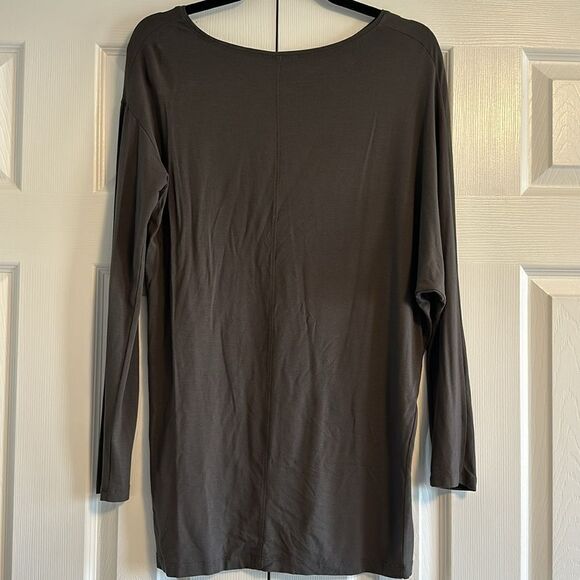 Vince Women’s Slate Long Sleeve Long Top - Picture 5 of 9